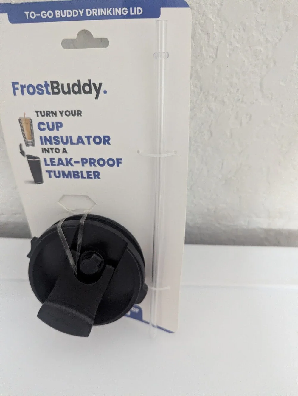 FrostBuddy Leak-Proof Tumbler Lid with Straw - Black